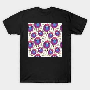 Kooky Sheep Pattern T-Shirt